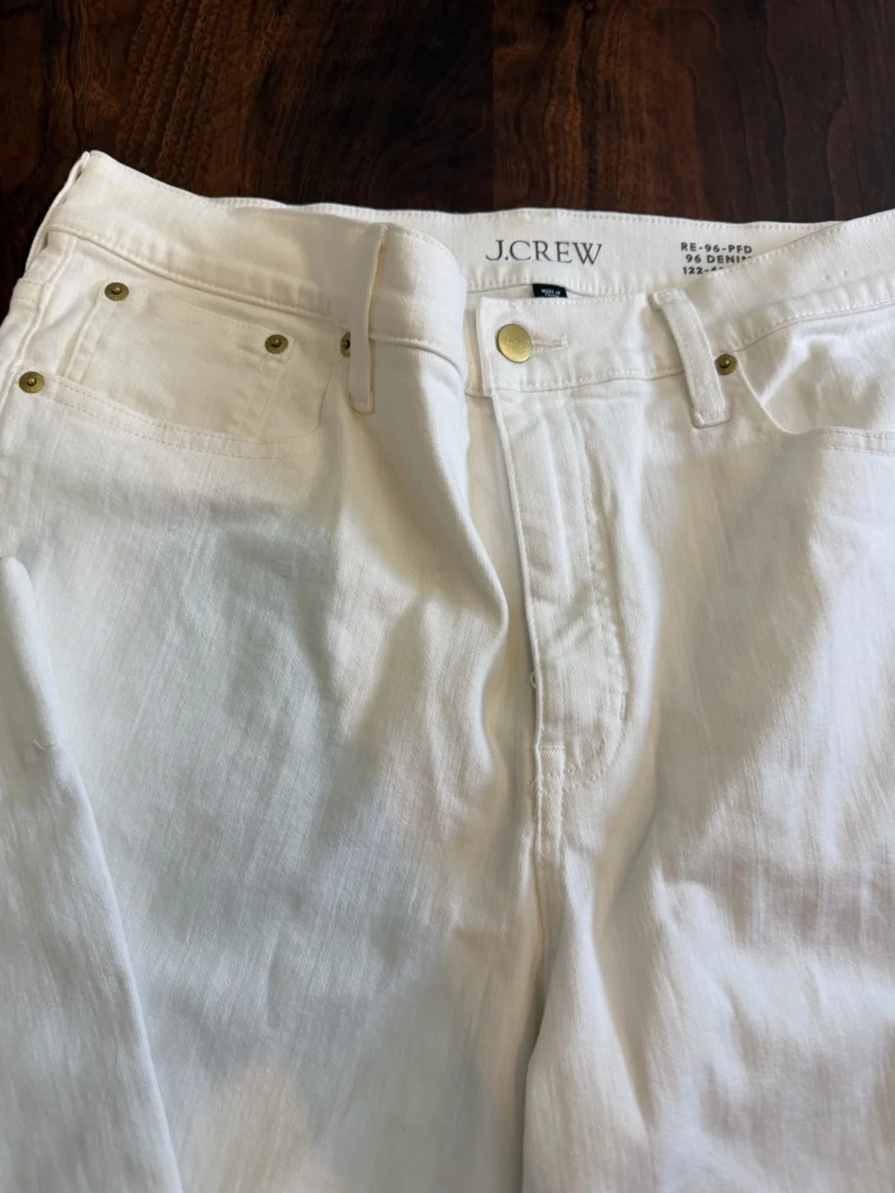 J.Crew White Wide Leg 96 Denim Trouser Jeans